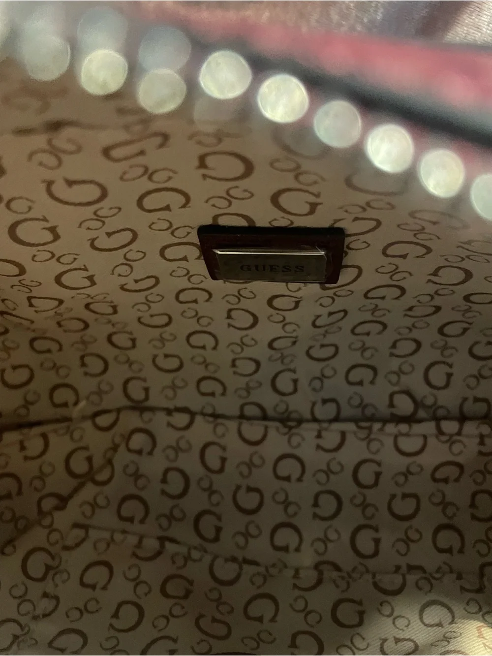 GUESS  Logo Satchel in Deep Burgundy - Picture 6 of 13